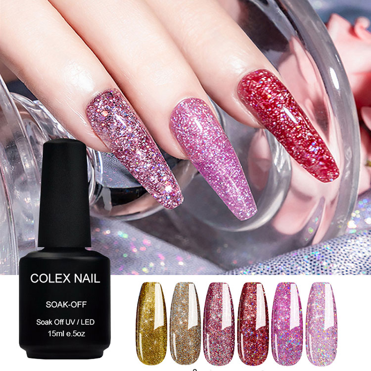 15 ml Home Diy Glitter Gel Polacio