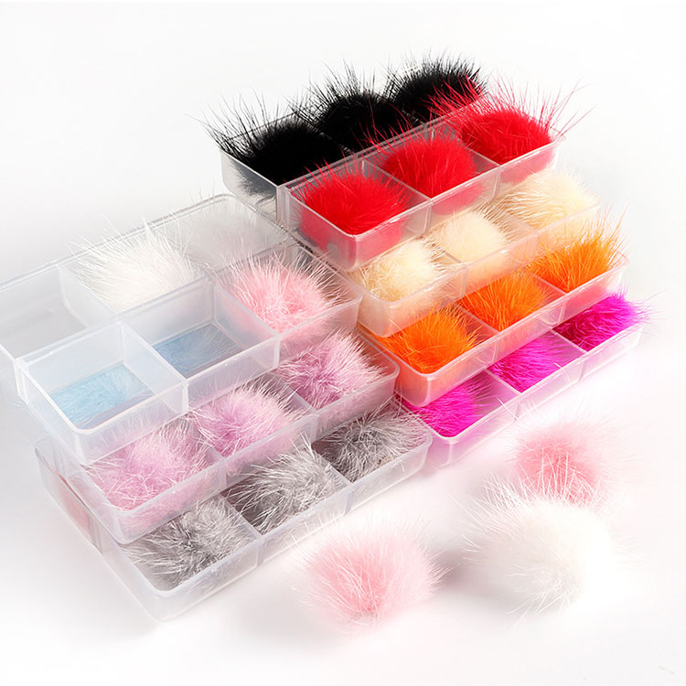 Caja De 6 Piezas Pompones Magnéticos 3d Sofy Para Uñas
