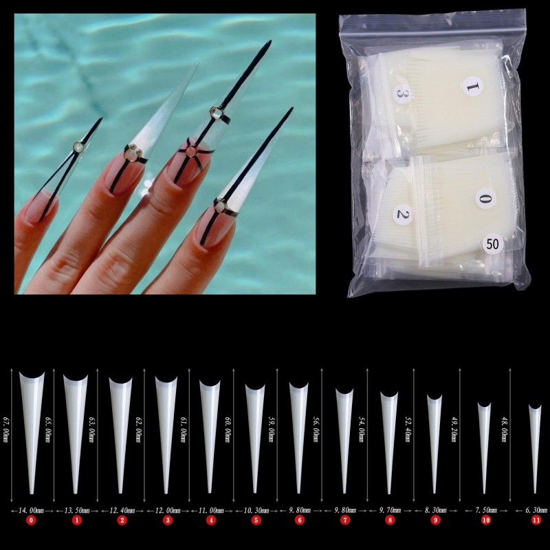 Puntas de ABS para uñas postizas acrílicas