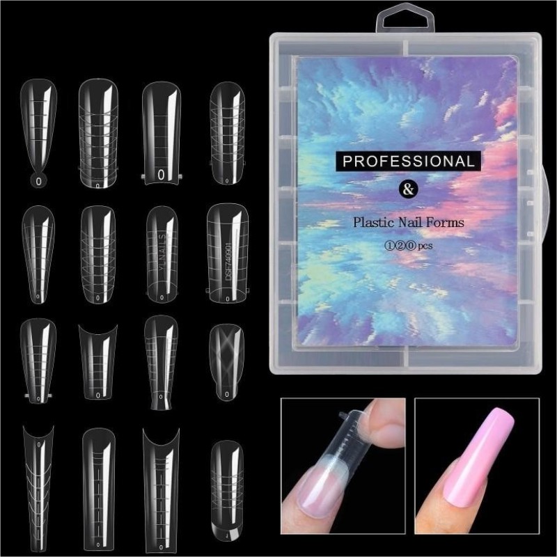 Molde acrílico para decoración de uñas, puntas de uñas artificiales