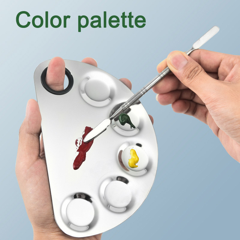 Mejor precio Paleta de mezcla de artista cosmético de Metal de acero