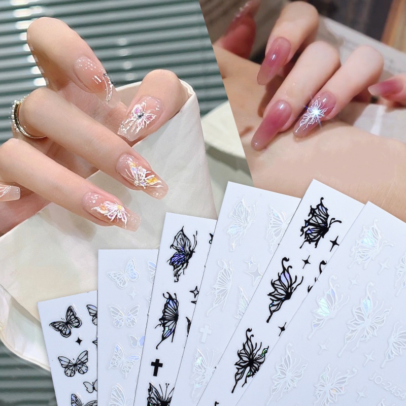 Pegatinas de arte de uñas de mariposa
