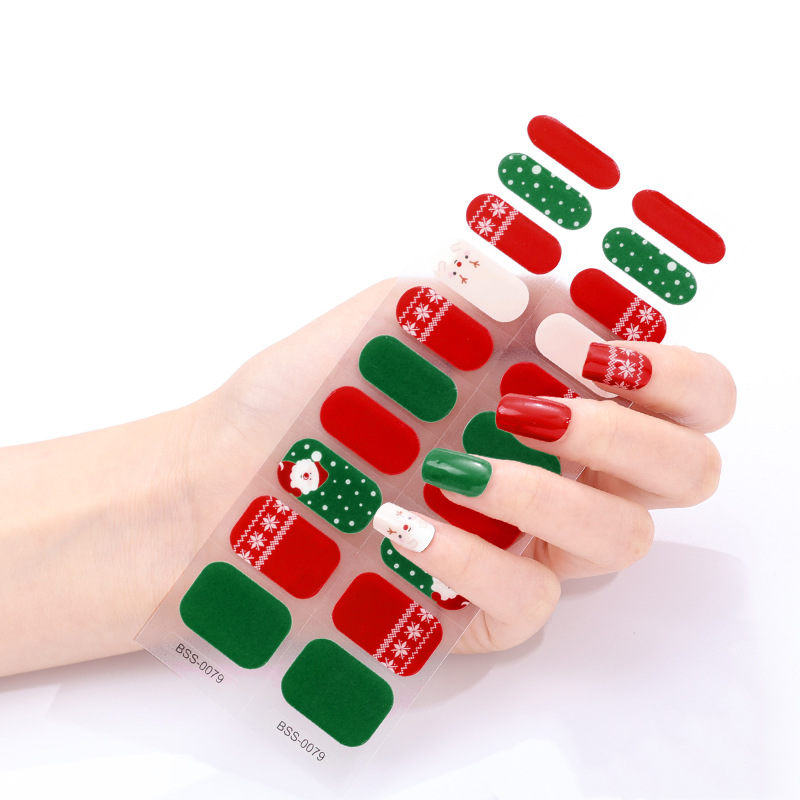 Envolturas de uñas navideñas