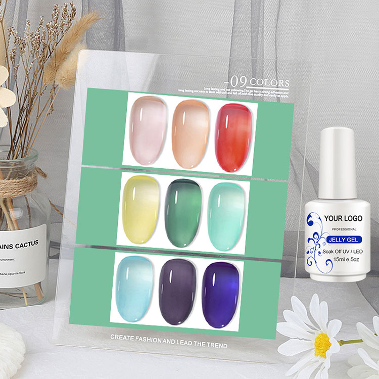 Color de vidrio de color esmalte de gel de gelatina de hielo