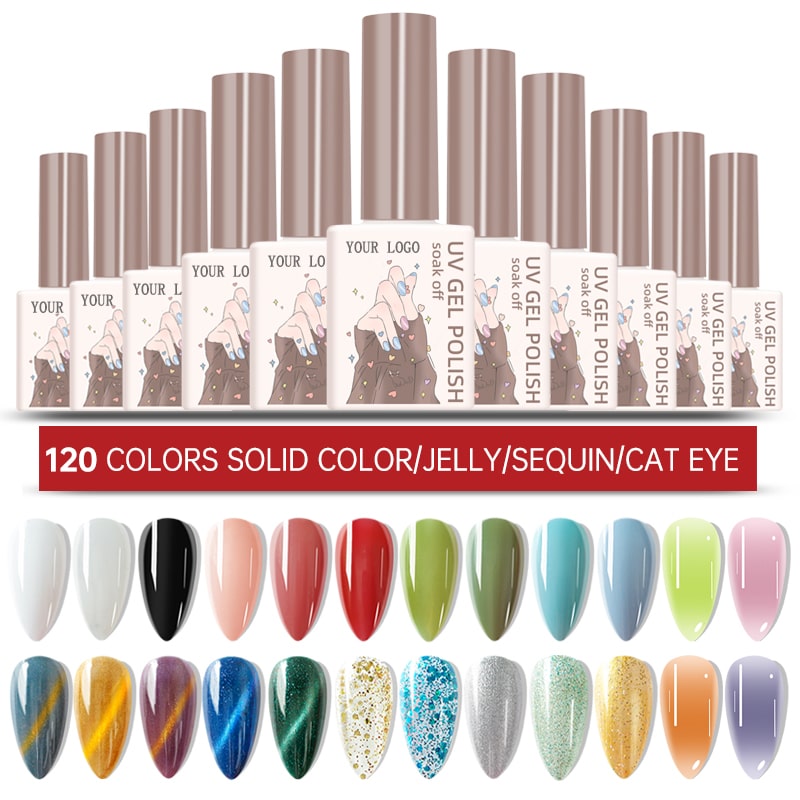 Esmalte de uñas de gel de colores