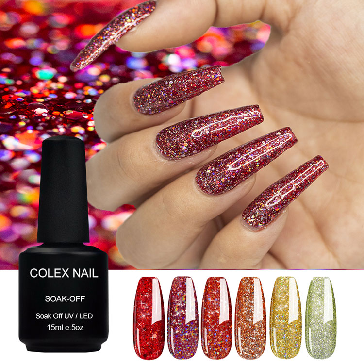 Esmalte creativo de gel de brillo multicolor