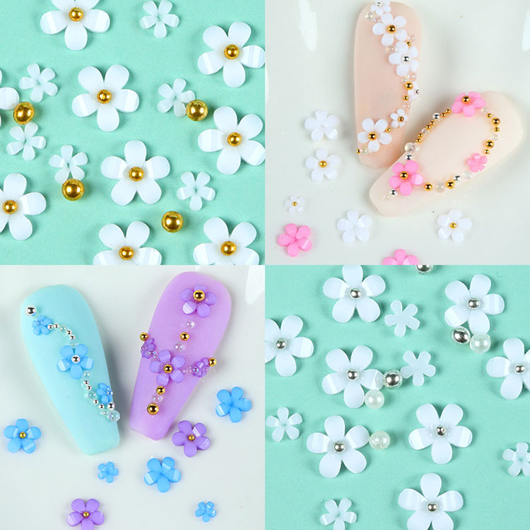Accesorios para decoración de uñas con flores