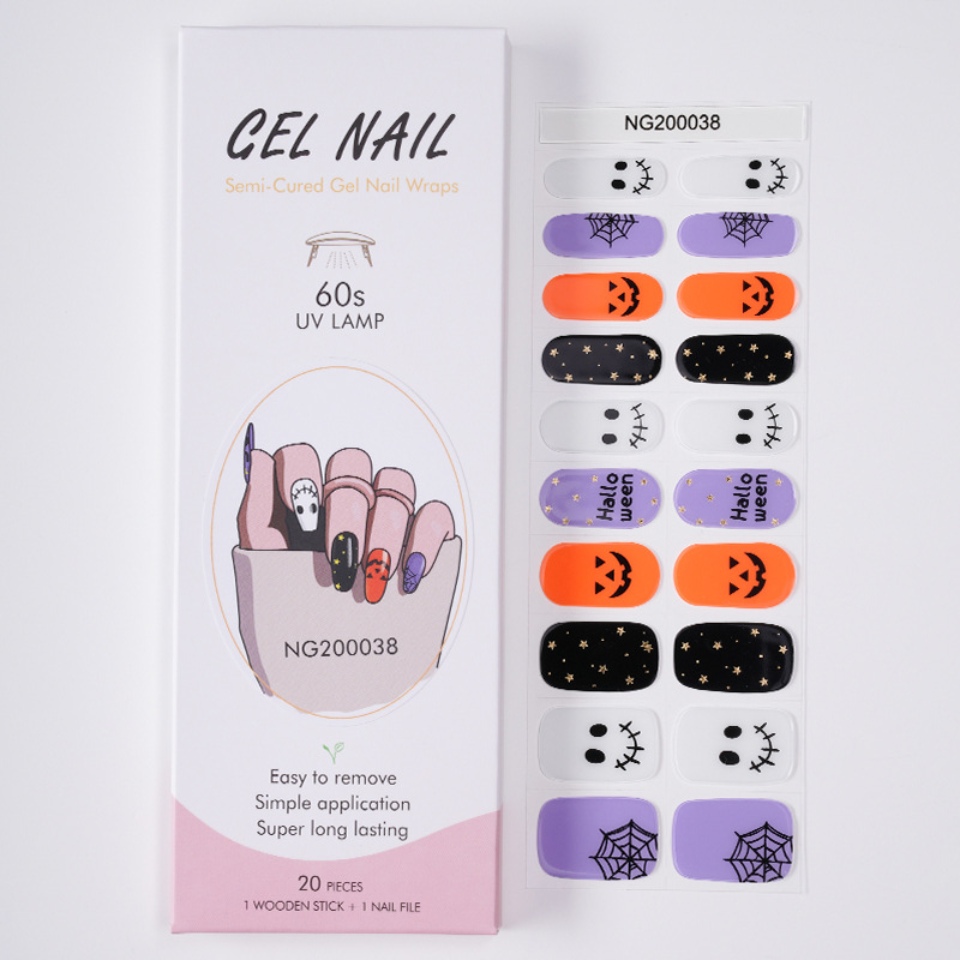Pegatinas de manicura en gel para Halloween