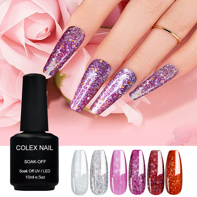 Esmalte de gel de brillo colorido de alto brillo