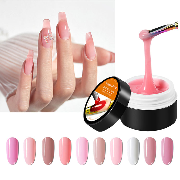 Esmalte en gel de extensión colorido de larga duración con logotipo