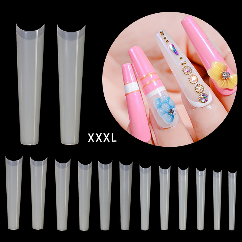 Consejos para uñas de ataúd largas y transparentes