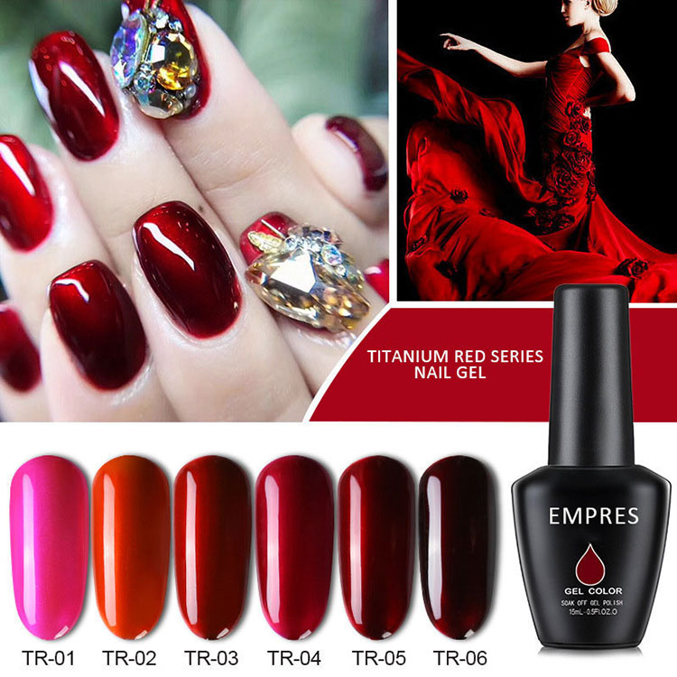 Mirror Effect Titanium Red UV Gel Polacio
