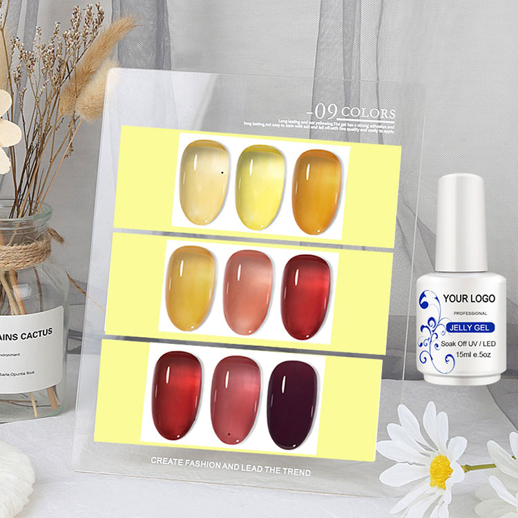 Esmalte de gel de gelatina de hielo de arte de uñas