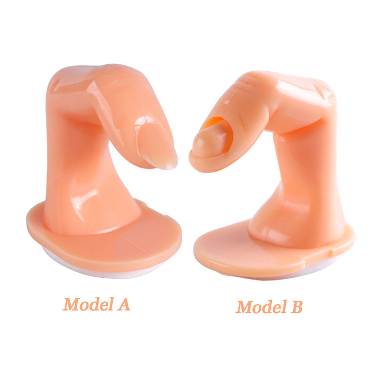 Dedos de práctica de uñas