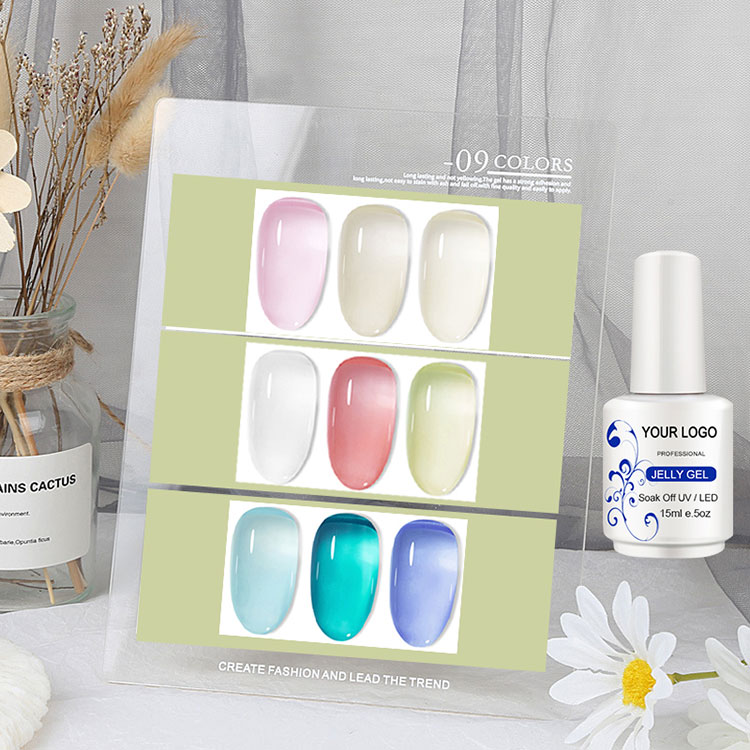 Esmalte de gel de gelatina de hielo adornado