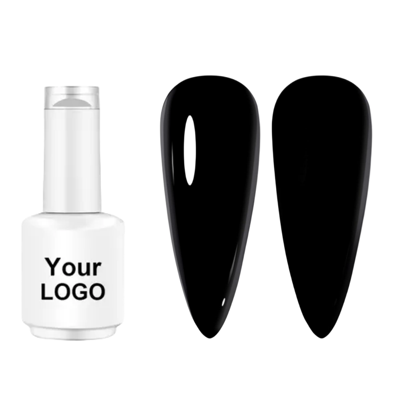 Esmalte de gel negro súper blanco