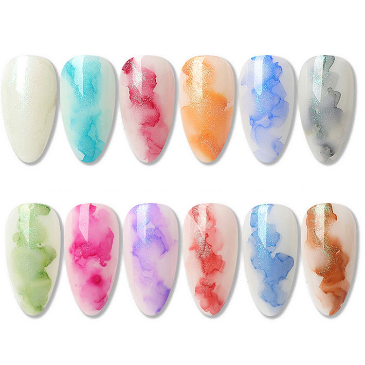 Efecto de propagación de acuarela gel en flor